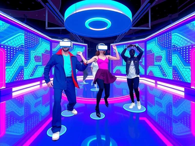 Dance Universe VR multiplayer mode showing virtual dancers