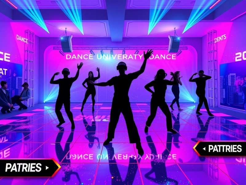 Dance Universe VR gameplay showing virtual reality dance environment